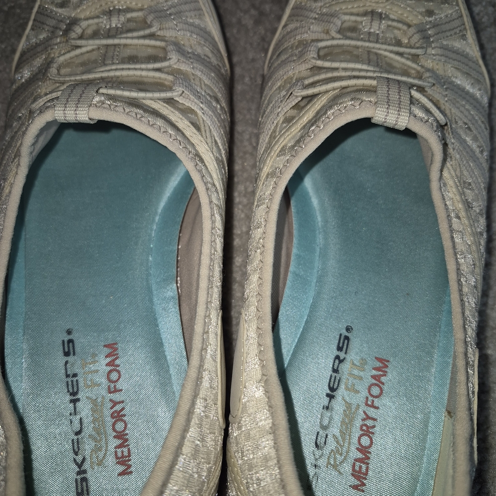 Skechers Women's Beige Slip-On Sneakers - Picture 4 of 5